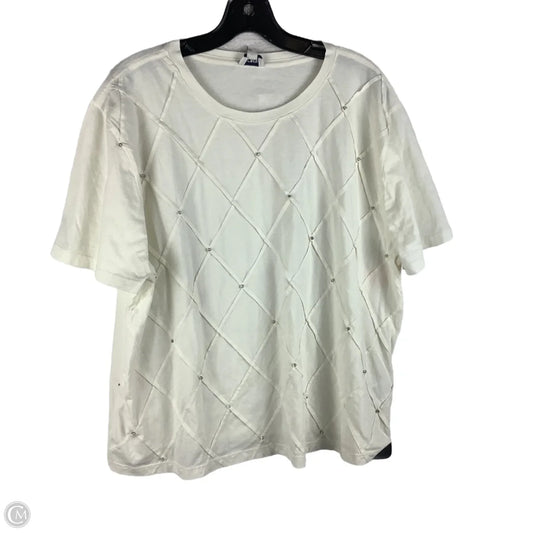 Top Short Sleeve By J. Crew In Cream, Size: Xl