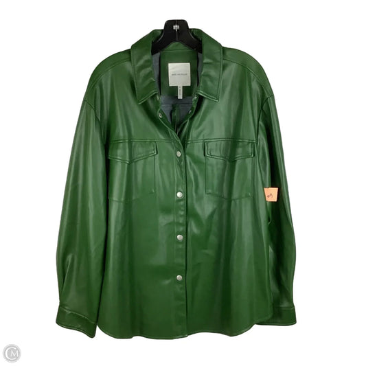 Jacket Shirt By Avec Les Filles In Green, Size: Xl