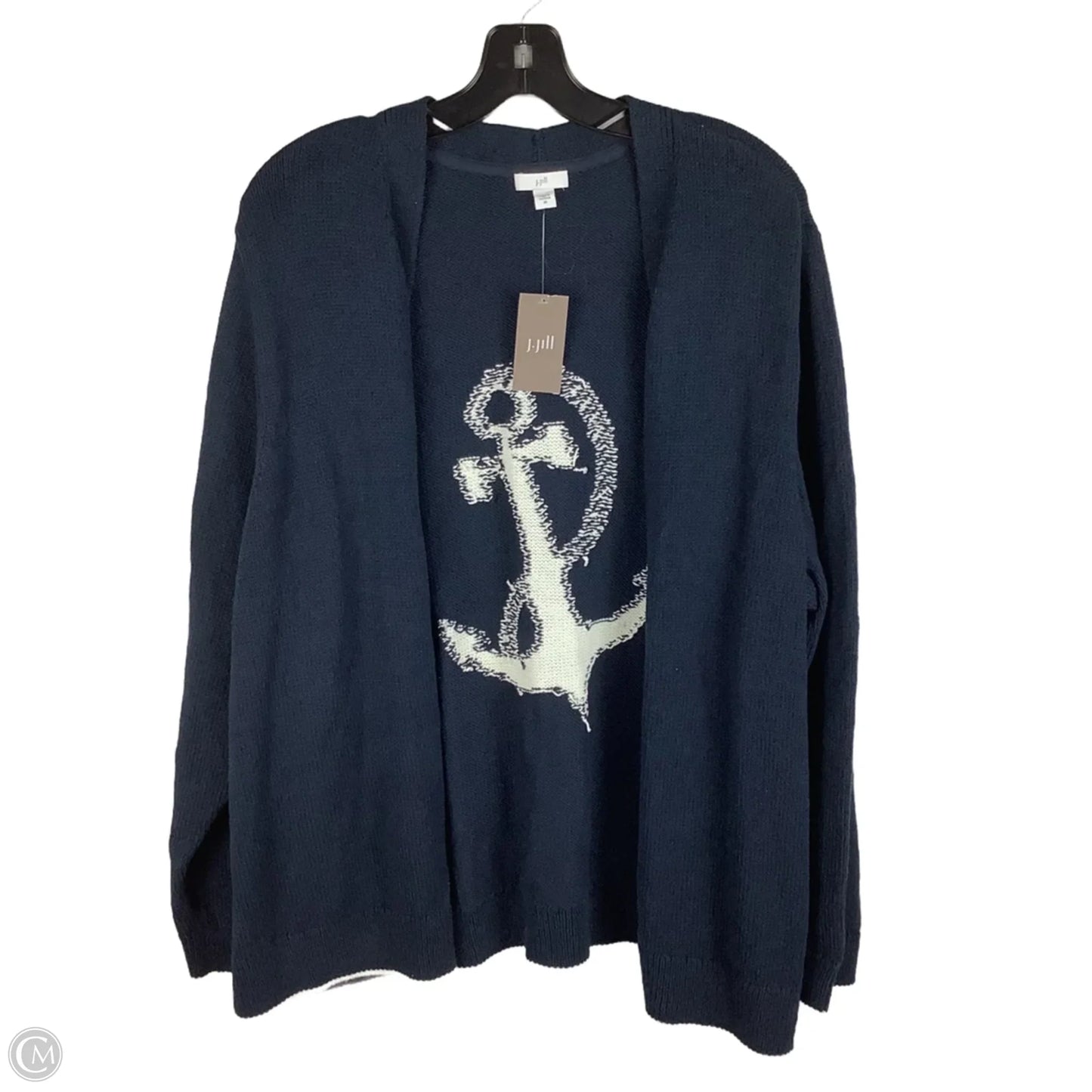 Sweater Cardigan By J. Jill In Navy, Size: 2x