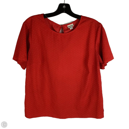 Top Short Sleeve By A New Day In Red, Size: L