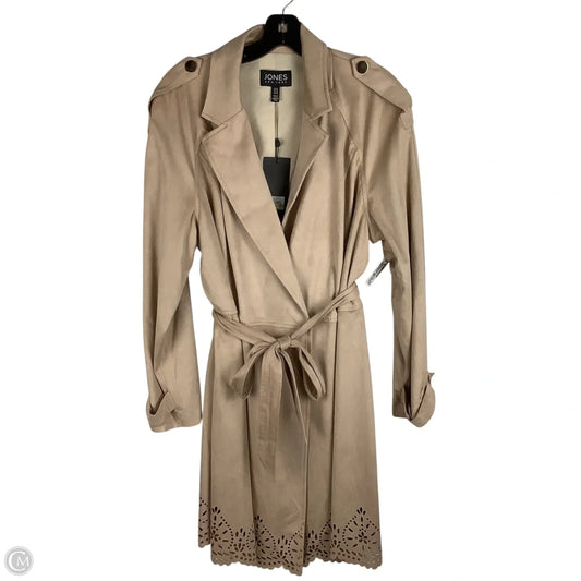 Coat Trench Coat By Jones New York In Tan, Size: Xl (14)