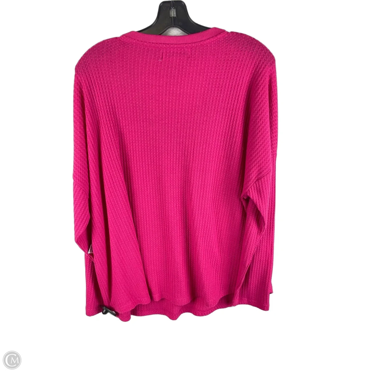 Top Long Sleeve Basic By Calvin Klein In Pink, Size: Xl