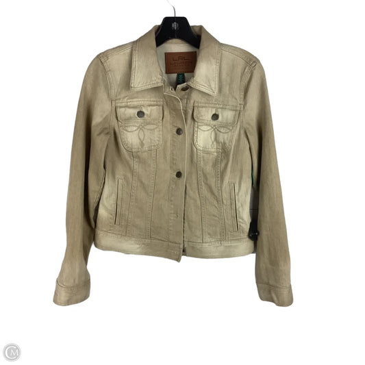 Jacket Denim By Lauren By Ralph Lauren In Tan Denim, Size: S
