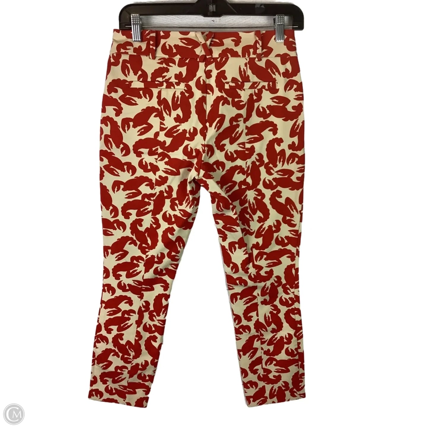 Pants Cropped By Anthropologie In Cream & Red, Size: 2