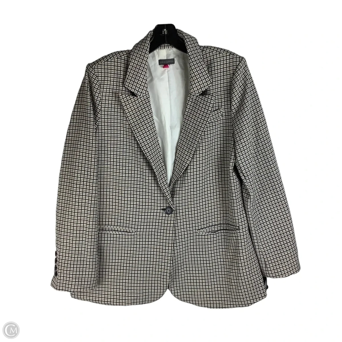 Blazer By Vince Camuto In Checkered Pattern, Size: L