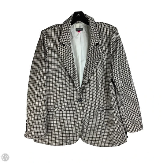 Blazer By Vince Camuto In Checkered Pattern, Size: L