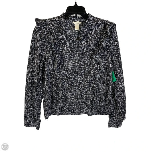 Top Long Sleeve By H&m In Black, Size: 12