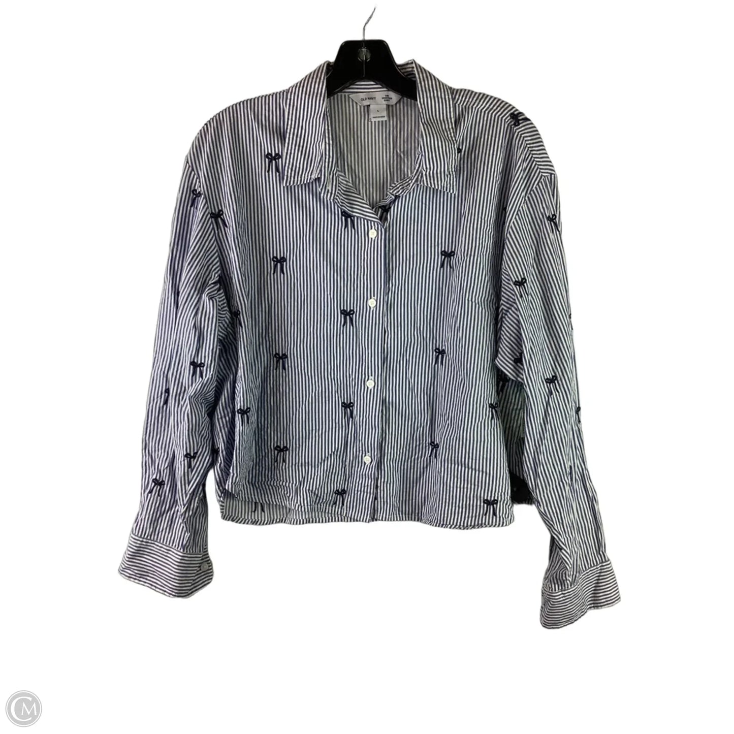 Top Long Sleeve By Old Navy In Striped Pattern, Size: L
