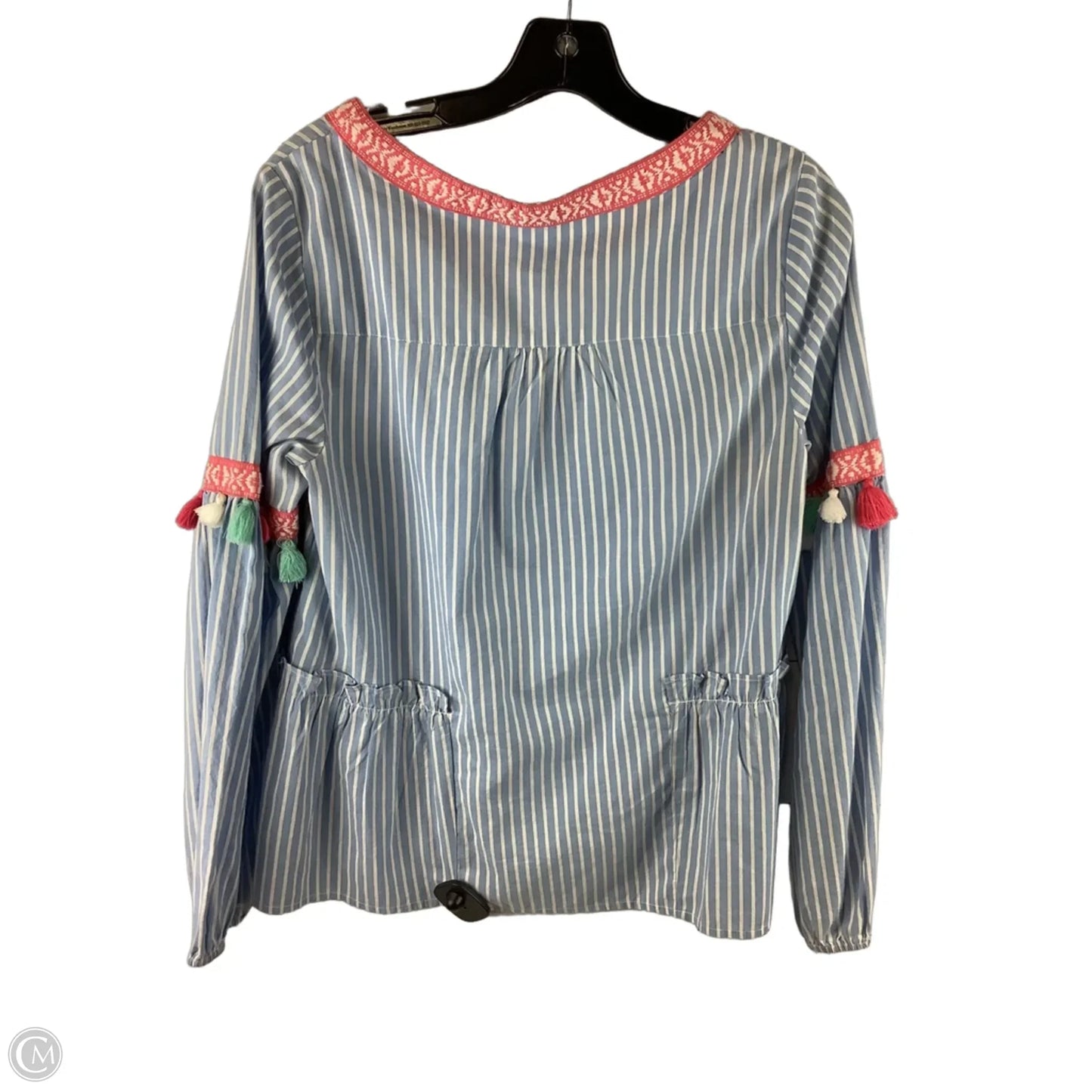 Top Long Sleeve By Crown And Ivy In Striped Pattern, Size: S