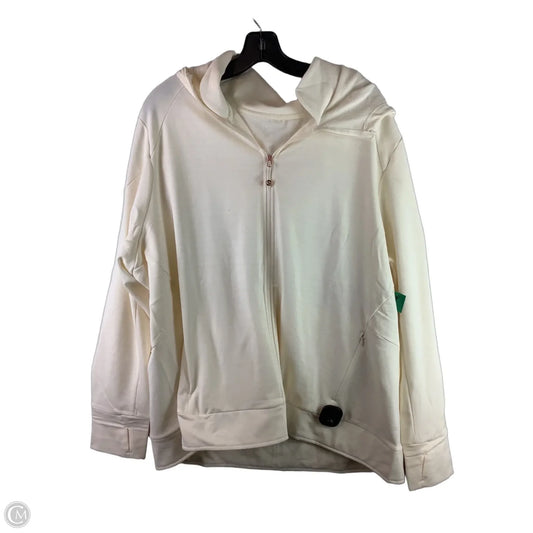 Athletic Jacket By Cmc In Cream, Size: 3x