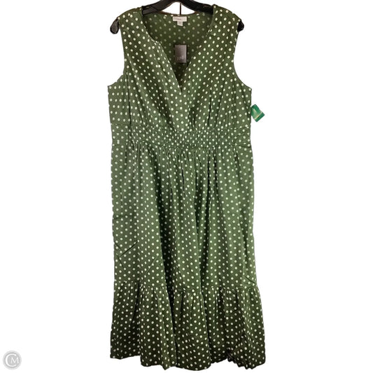 Dress Casual Midi By J. Jill In Polkadot Pattern, Size: Xlp