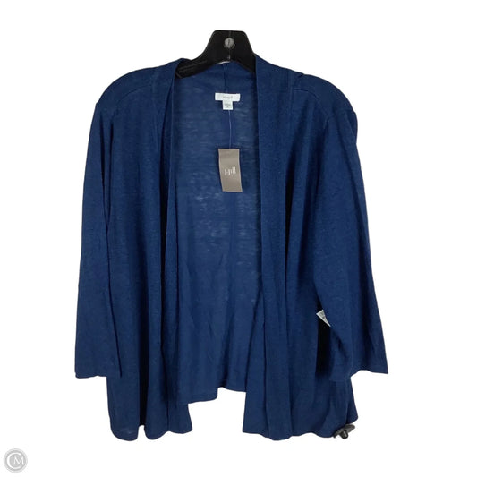 Cardigan By Pure Jill In Navy, Size: 2x