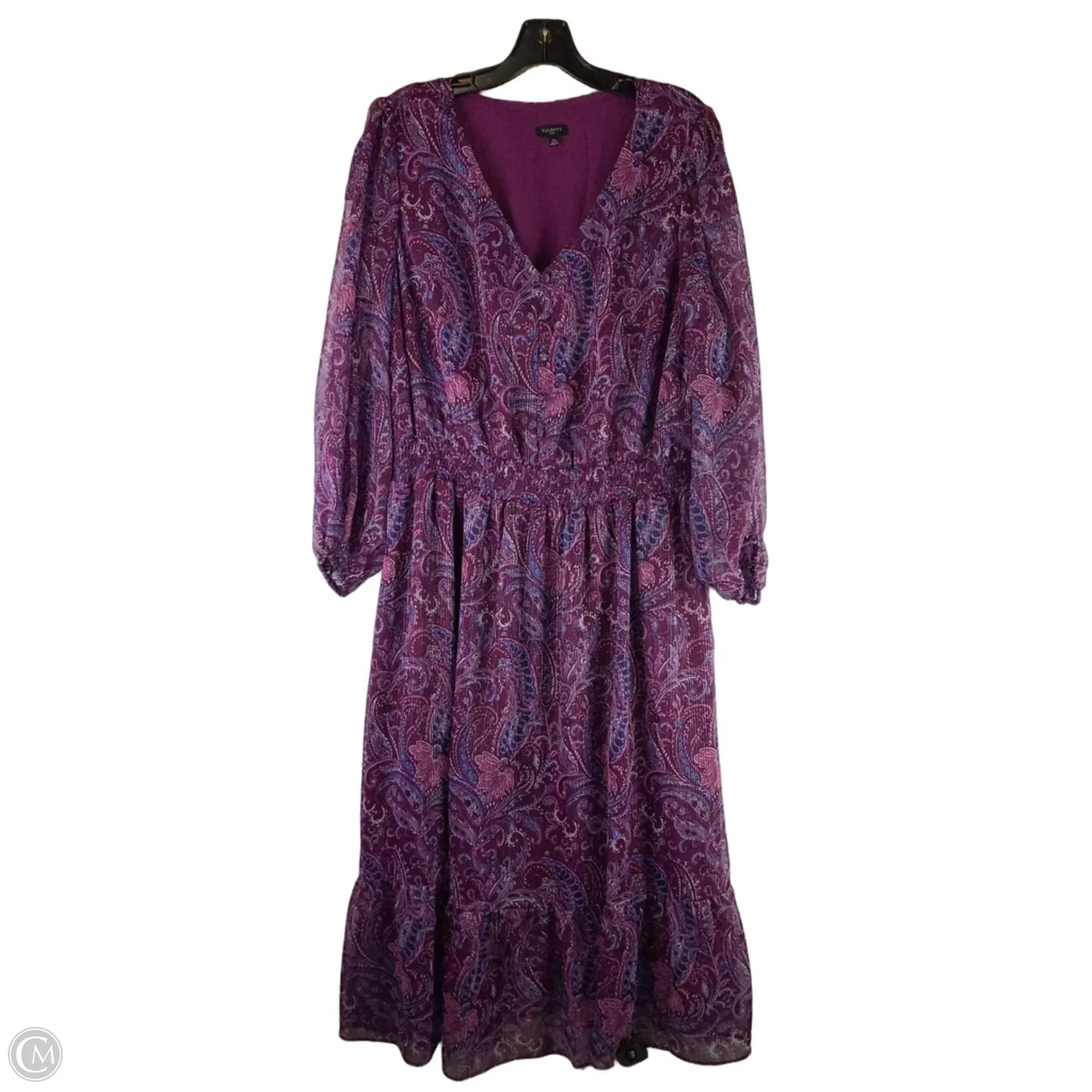 Dress Casual Midi By Talbots In Purple, Size: 16