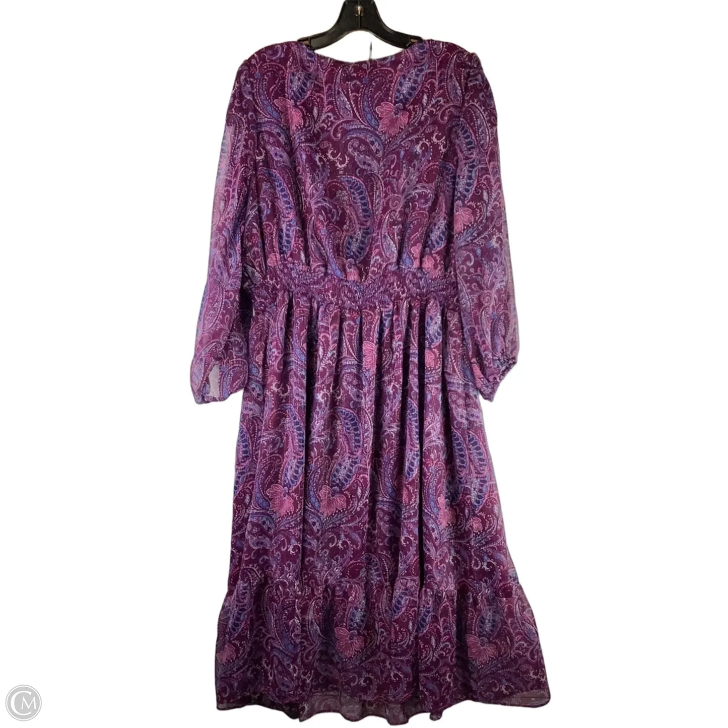 Dress Casual Midi By Talbots In Purple, Size: 16