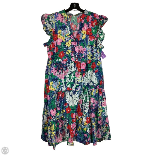 Dress Party Long By Entro In Floral Print, Size: L