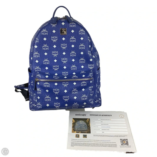 Backpack Luxury Designer By Mcm, Size: Large (As is)