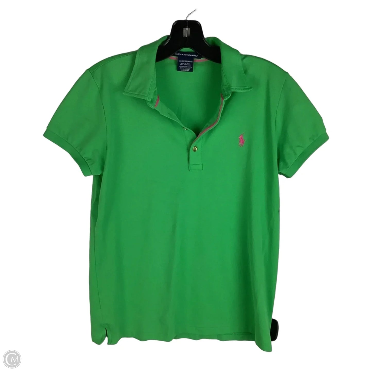 Top Short Sleeve By Ralph Lauren Blue Label In Green & Pink, Size: M