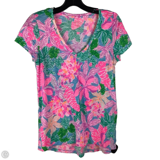 Top Short Sleeve Designer By Lilly Pulitzer In Multi-colored, Size: Xs