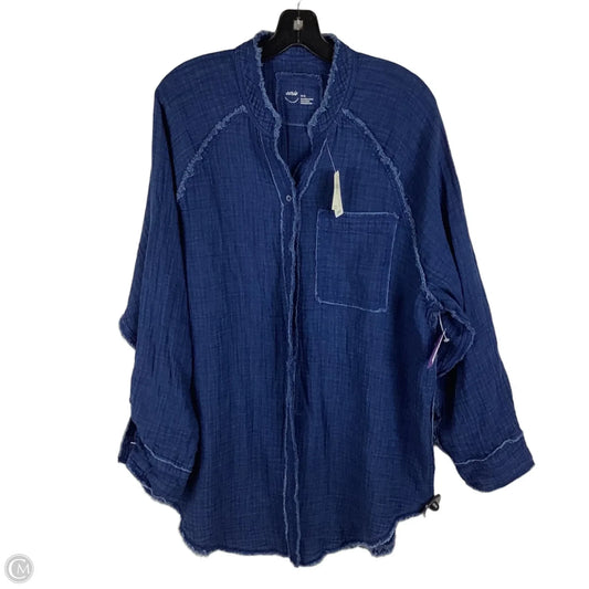 Top Long Sleeve By Aerie In Blue, Size: M