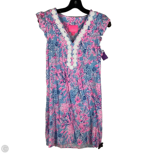 Dress Designer By Lilly Pulitzer In Blue & Pink, Size: Xs