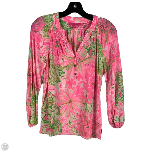 Top Long Sleeve Designer By Lilly Pulitzer In Pink, Size: Xs