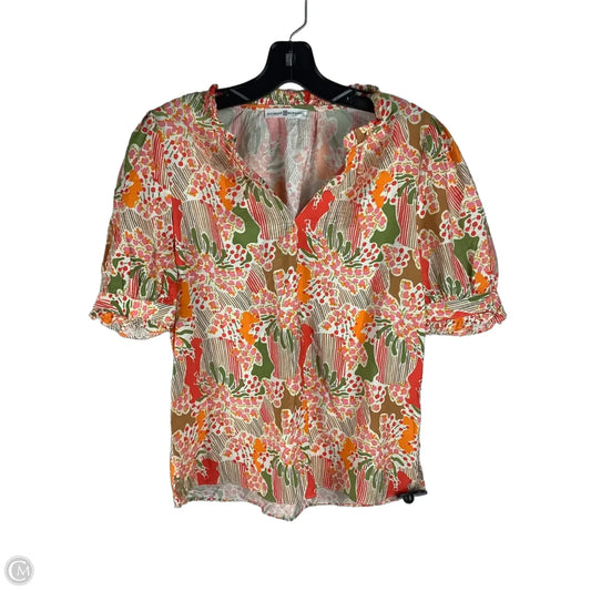 Top Short Sleeve By Cmc In Multi-colored, Size: S