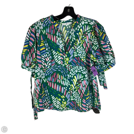 Top Short Sleeve By Michelle Mcdowell In Multi-colored, Size: S