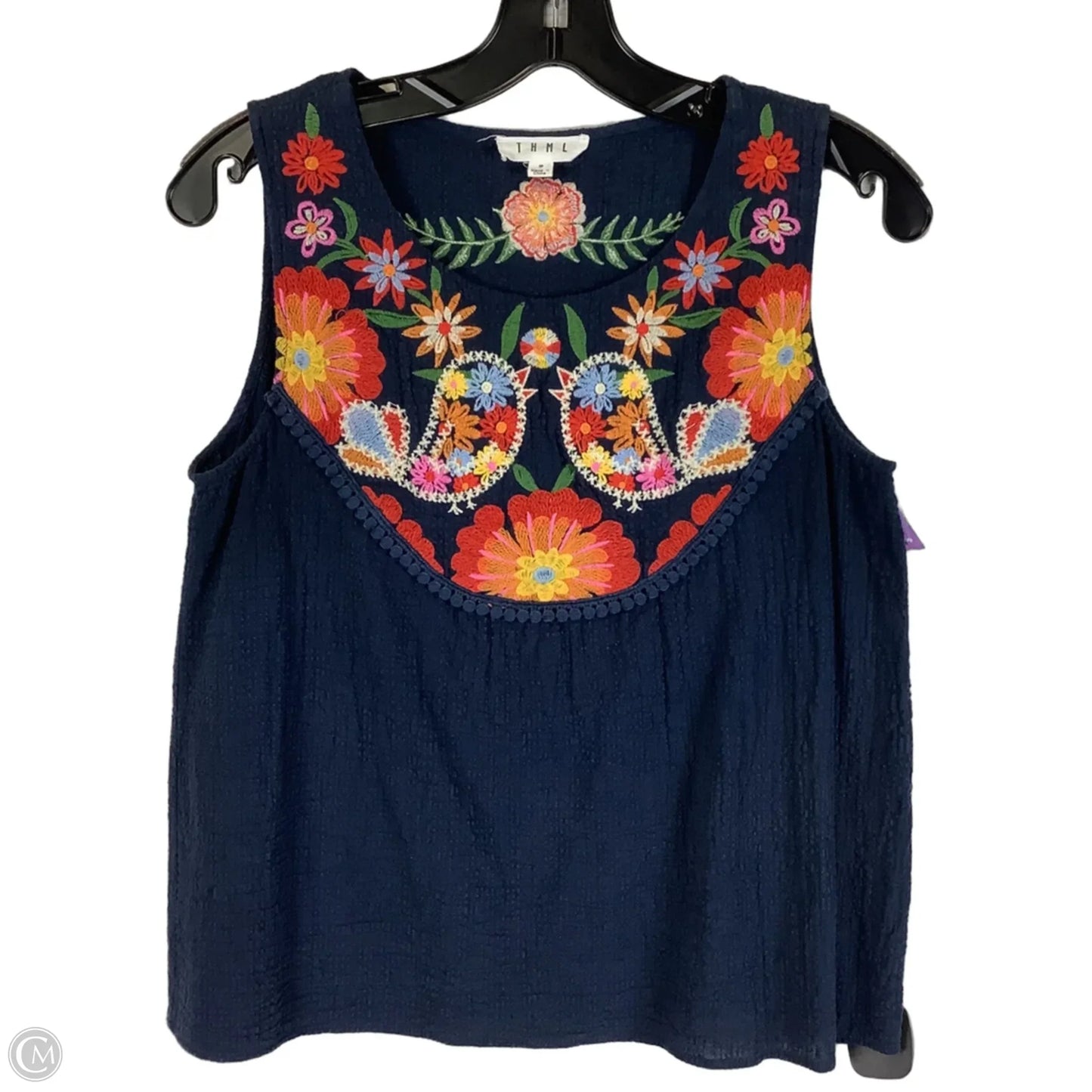 Top Sleeveless By Thml In Navy, Size: S