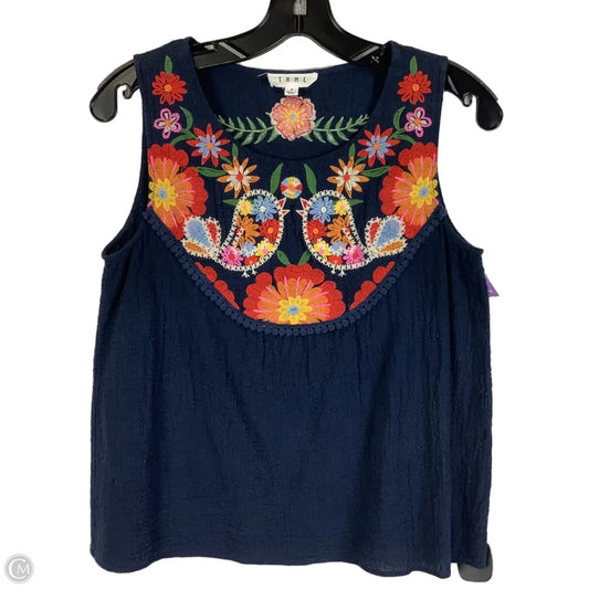 Top Sleeveless By Thml In Navy, Size: S