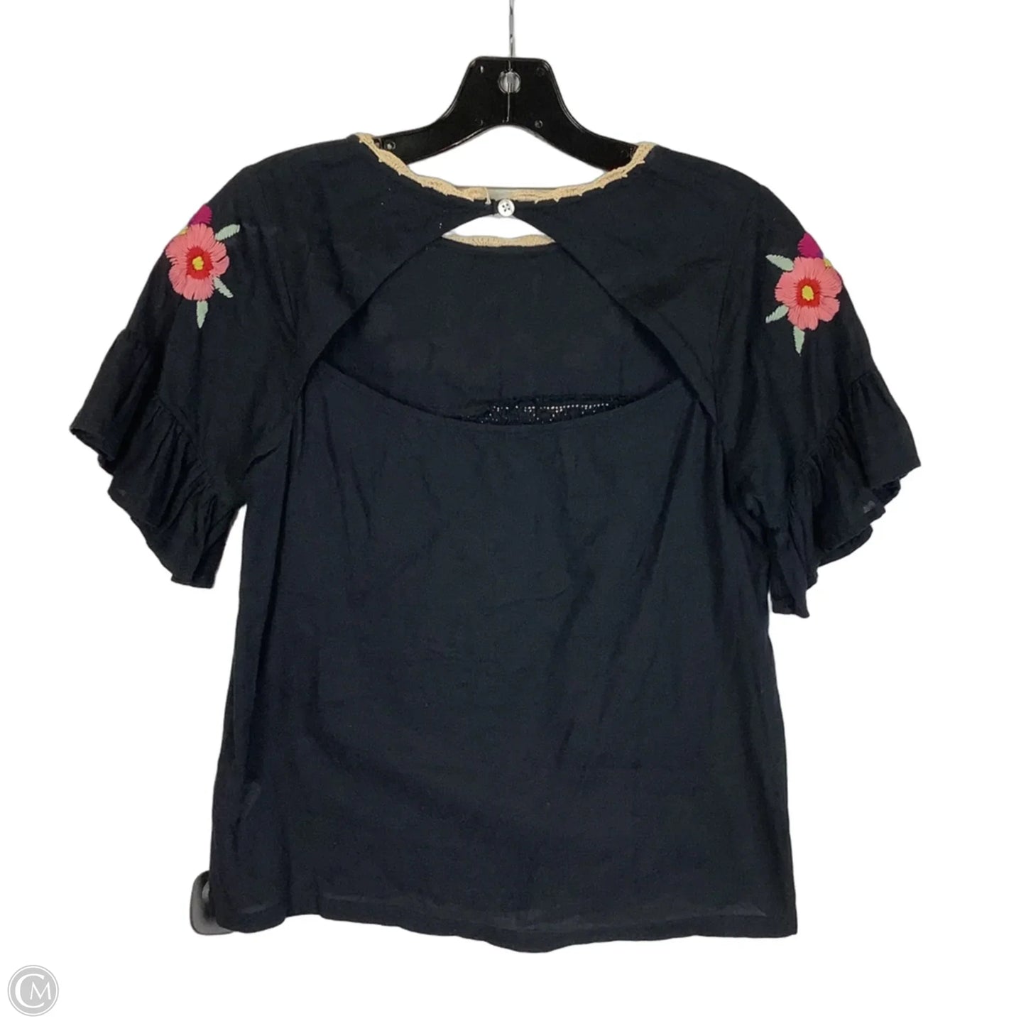 Top Short Sleeve By Thml In Black, Size: S