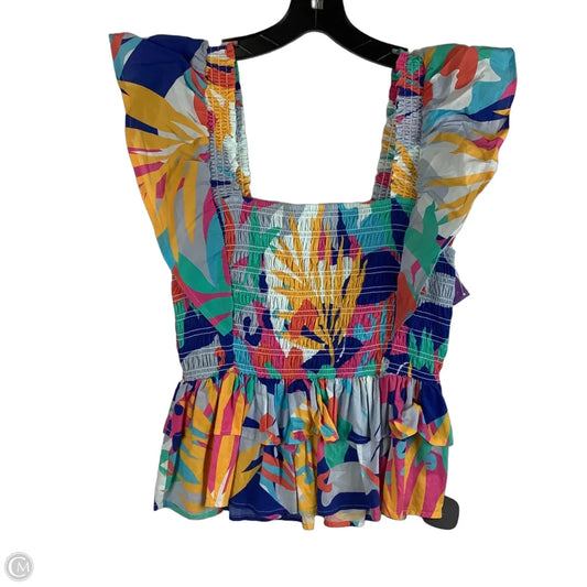Top Short Sleeve By Thml In Multi-colored, Size: S
