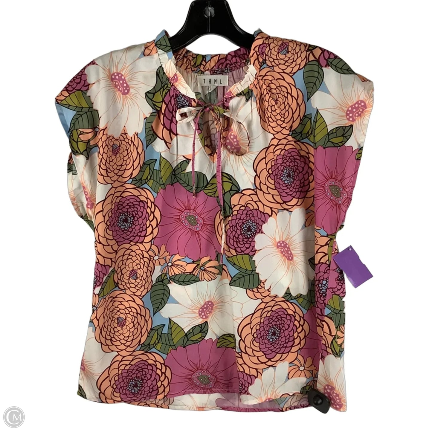 Top Short Sleeve By Thml In Floral Print, Size: S