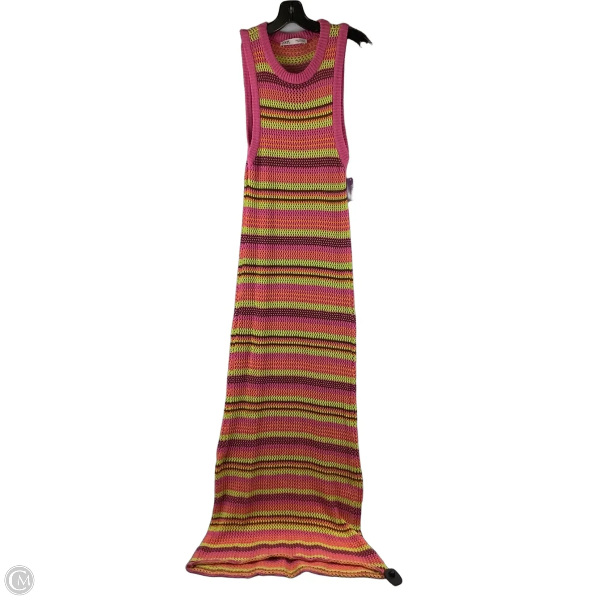 Dress Casual Maxi By Zara In Multi-colored, Size: M