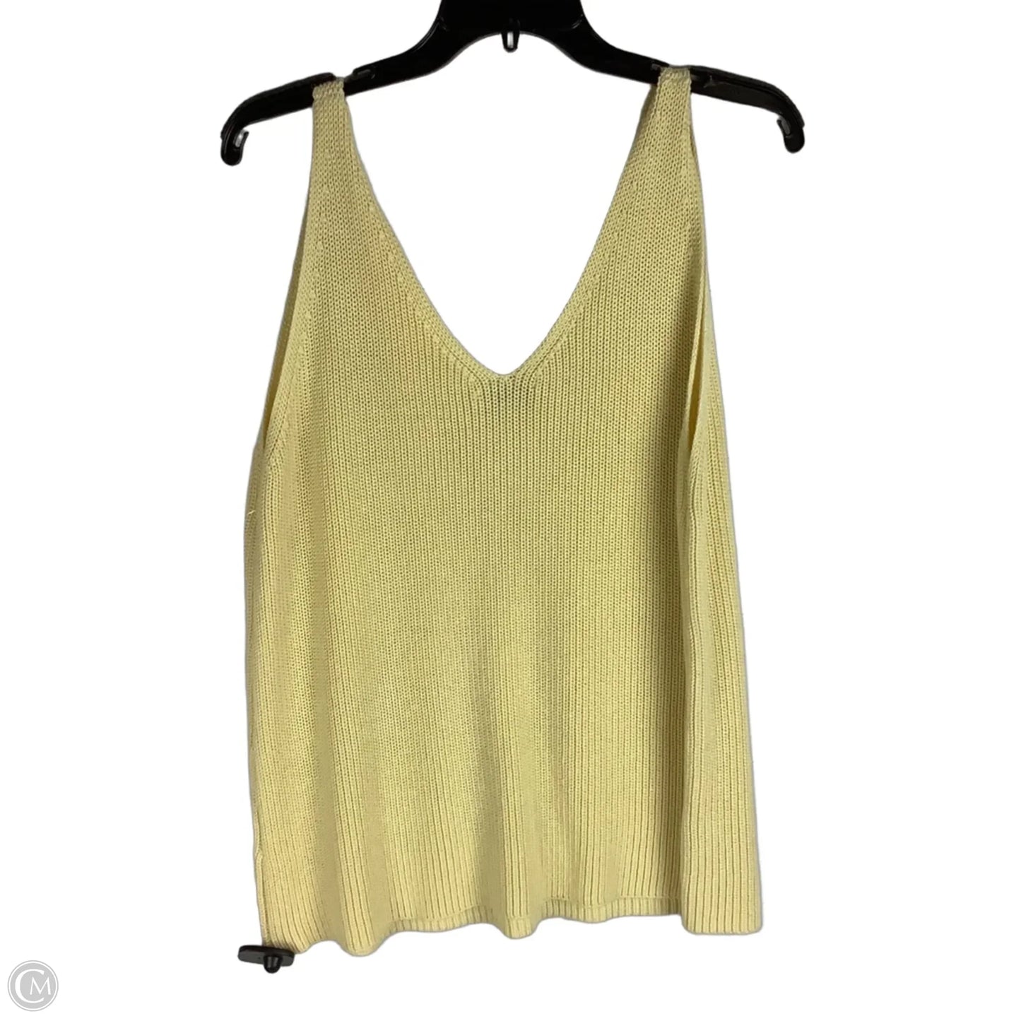 Sweater Short Sleeve By Gilli In Yellow, Size: Large