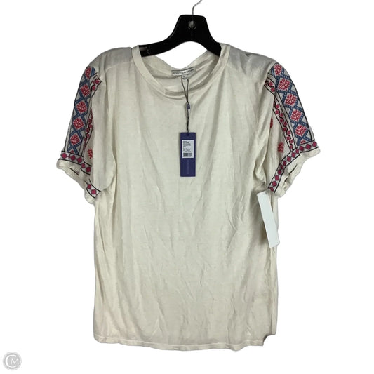 Top Short Sleeve Designer By Rebecca Minkoff In Cream, Size: L