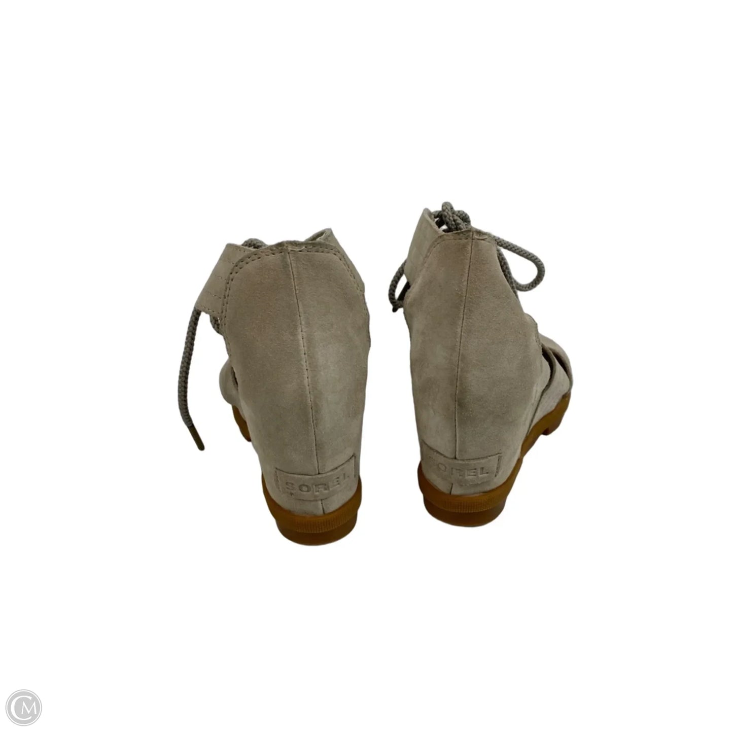 Sandals Heels Wedge By Sorel In Taupe, Size: 7