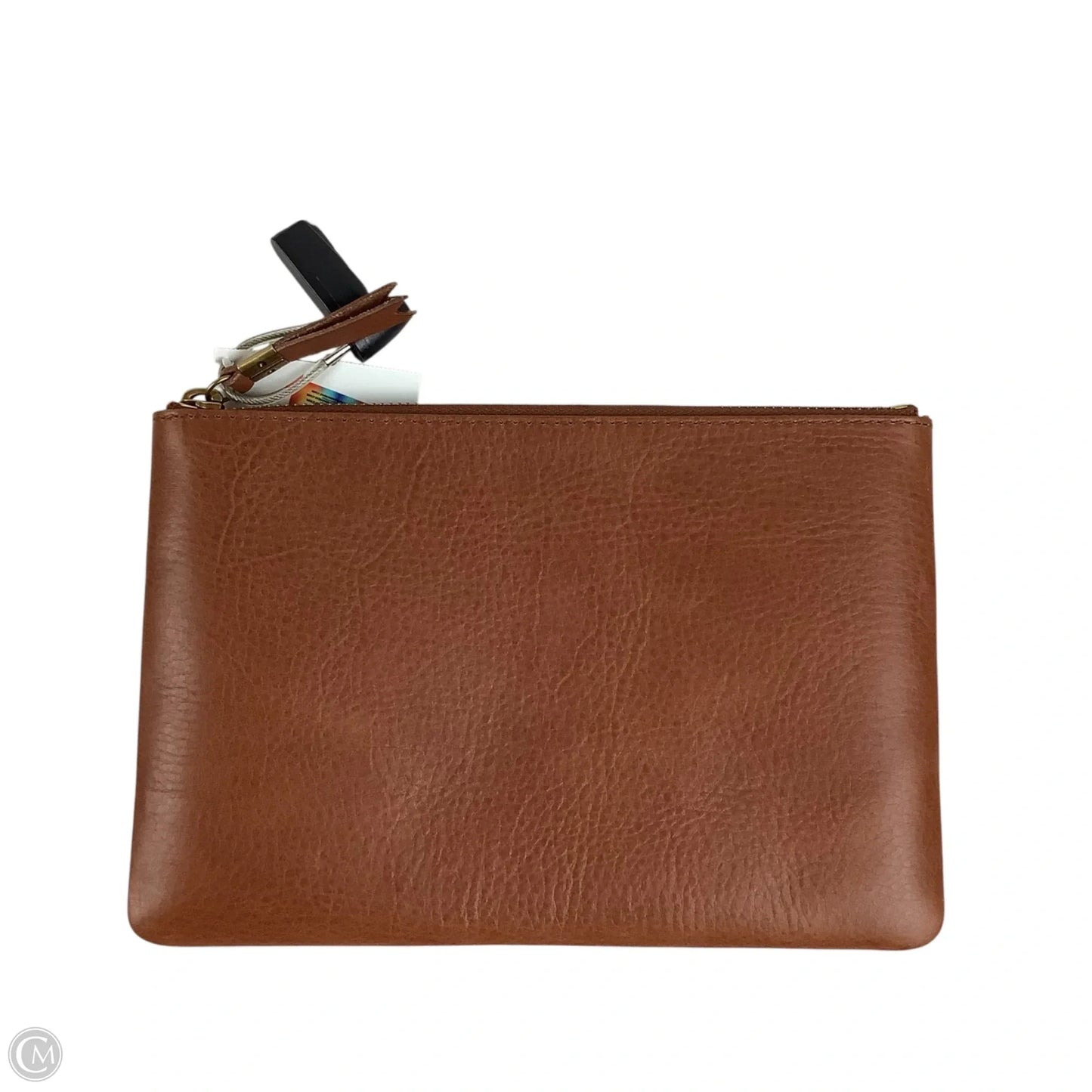 Clutch Leather By Madewell, Size: Medium