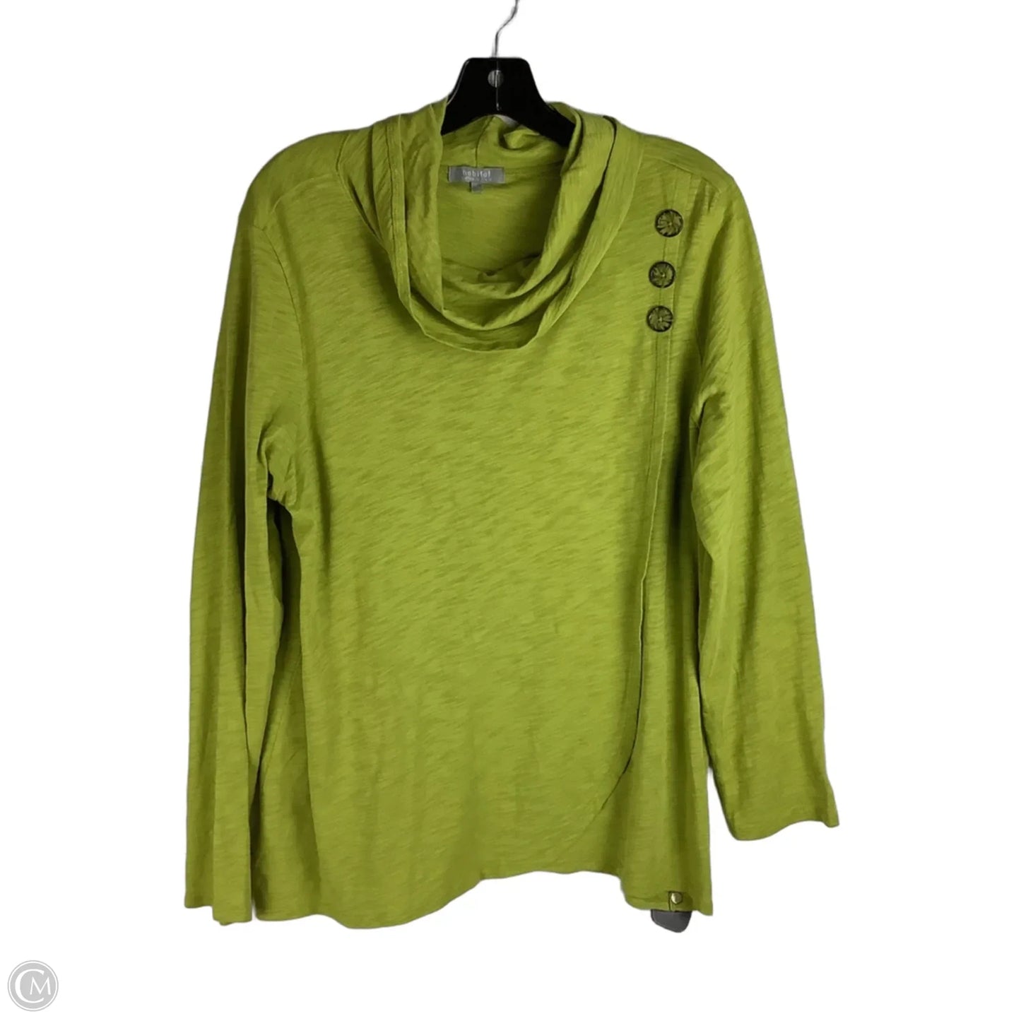 Top Long Sleeve By Habitat In Green, Size: L