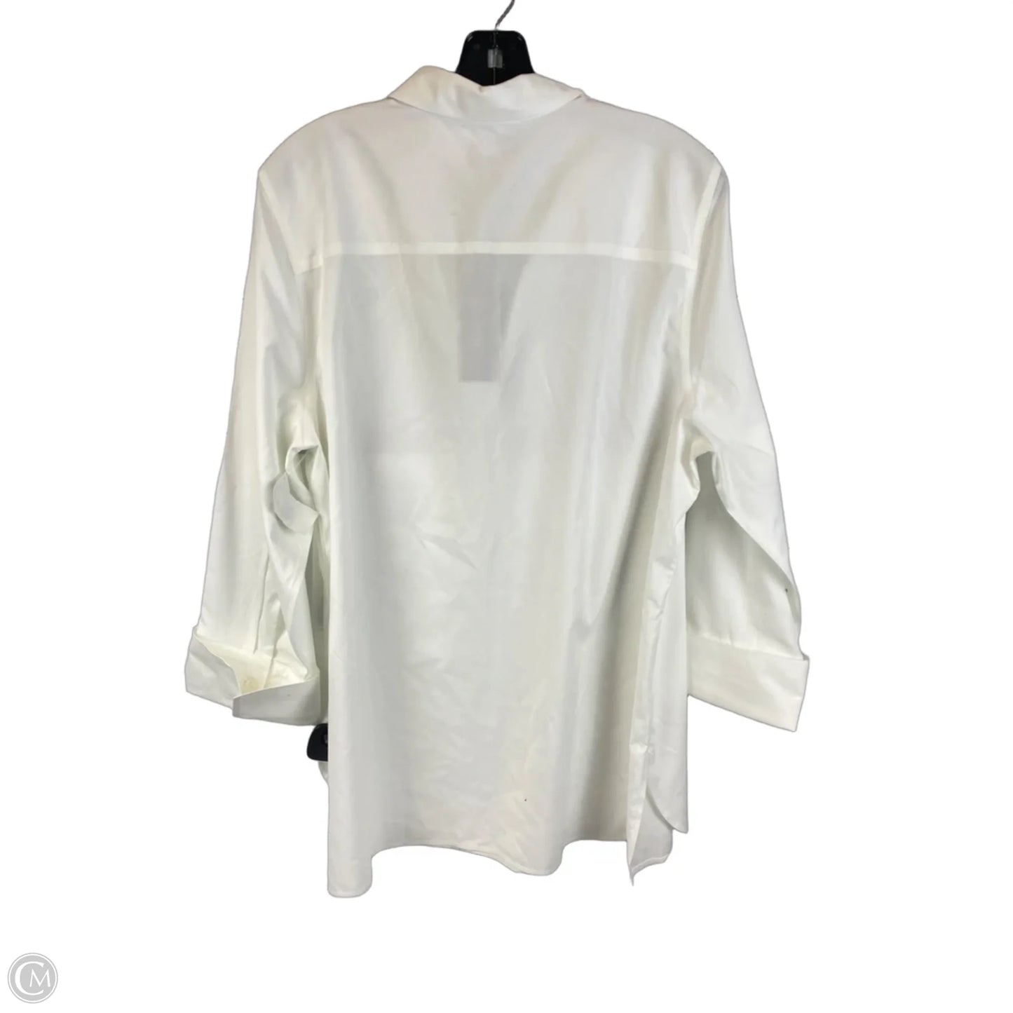 Top Long Sleeve Basic By Chicos In White, Size: Xl
