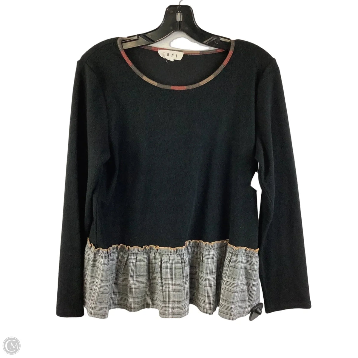 Top Long Sleeve By Thml In Black, Size: M