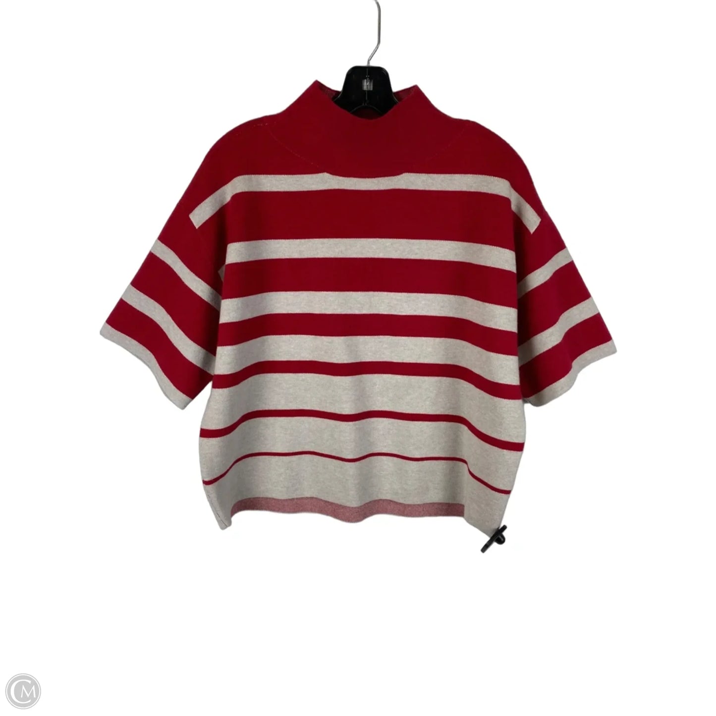Sweater Short Sleeve By Maeve In Red & Silver, Size: Xs
