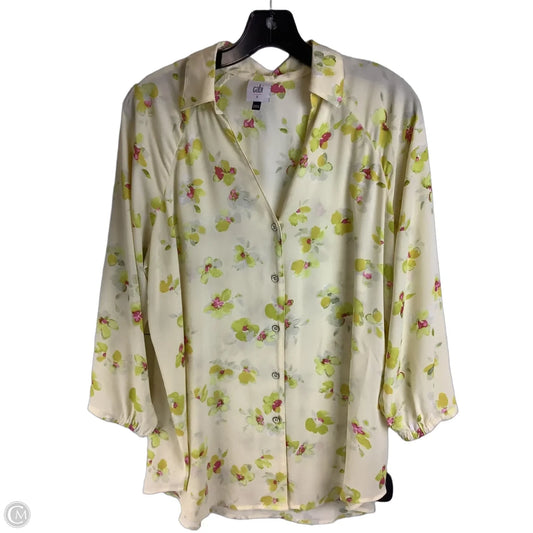 Top Long Sleeve By Cabi In Yellow, Size: S