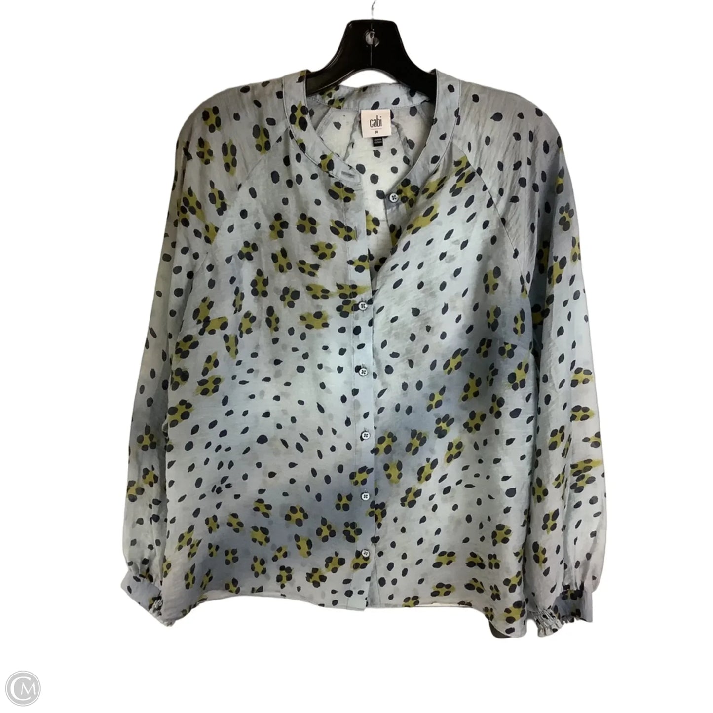 Top Long Sleeve By Cabi In Animal Print, Size: M
