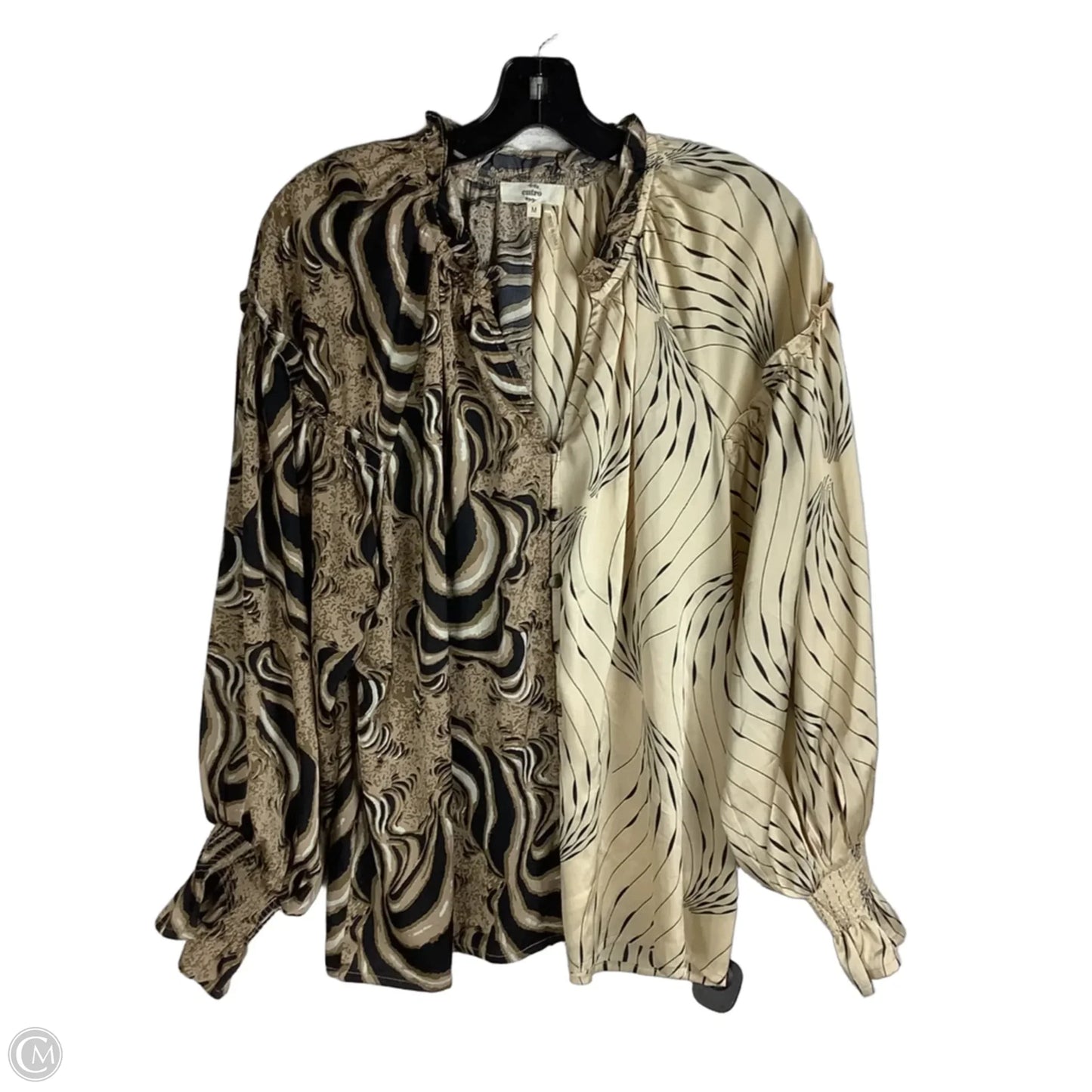Top Long Sleeve By Entro In Animal Print, Size: M
