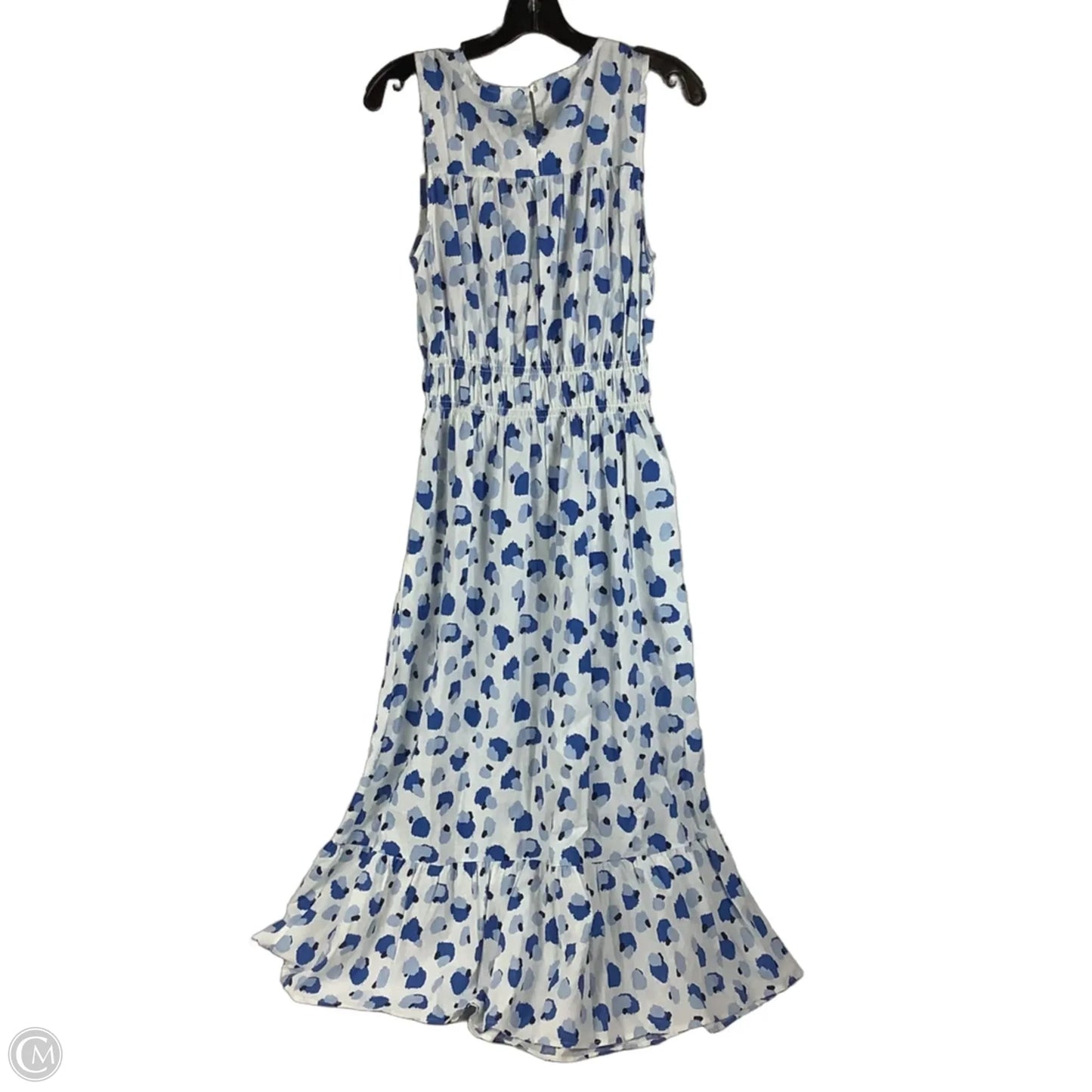 Dress Casual Maxi By Michelle Mcdowell In Blue & White, Size: L