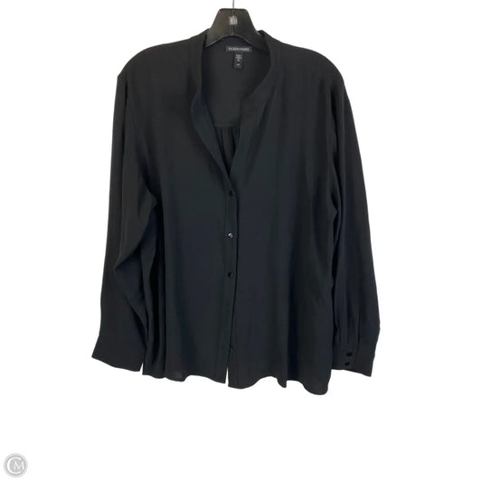 Top Long Sleeve By Eileen Fisher In Black, Size: L
