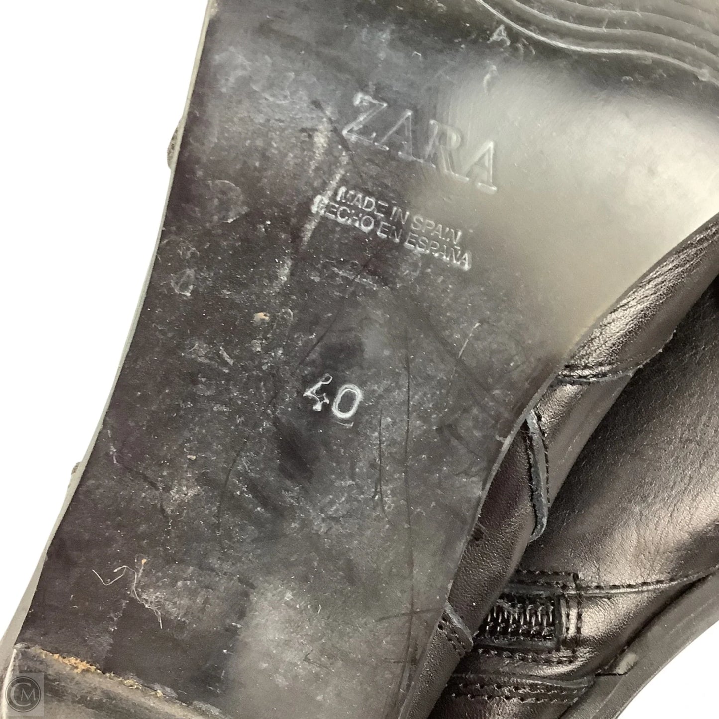 Boots Ankle Heels By Zara In Black, Size: 9.5 (40)