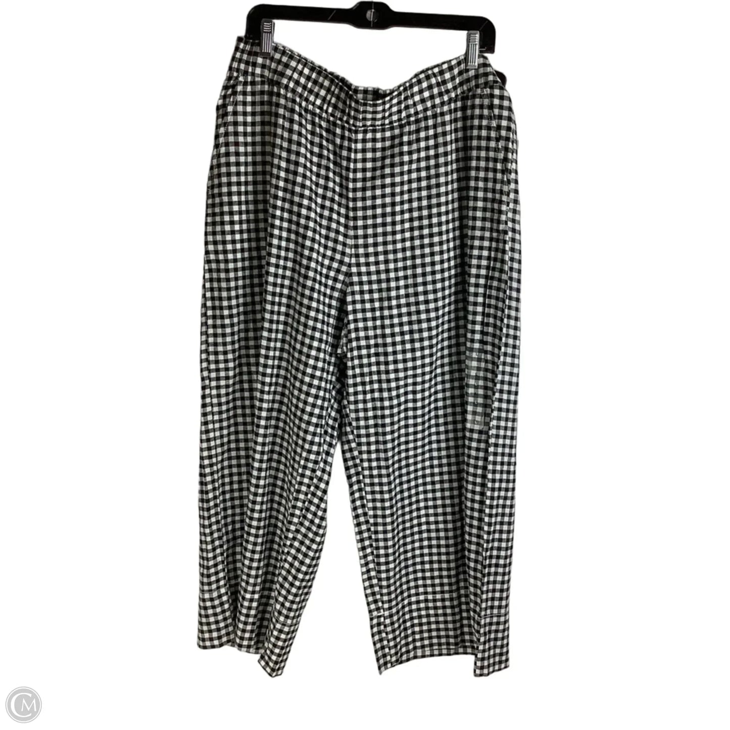 Pants Wide Leg By Gap In Checkered Pattern, Size: L
