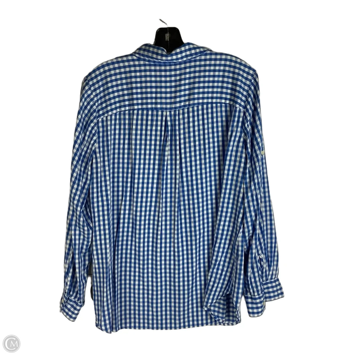 Top Long Sleeve By Talbots In Checkered Pattern, Size: 1x