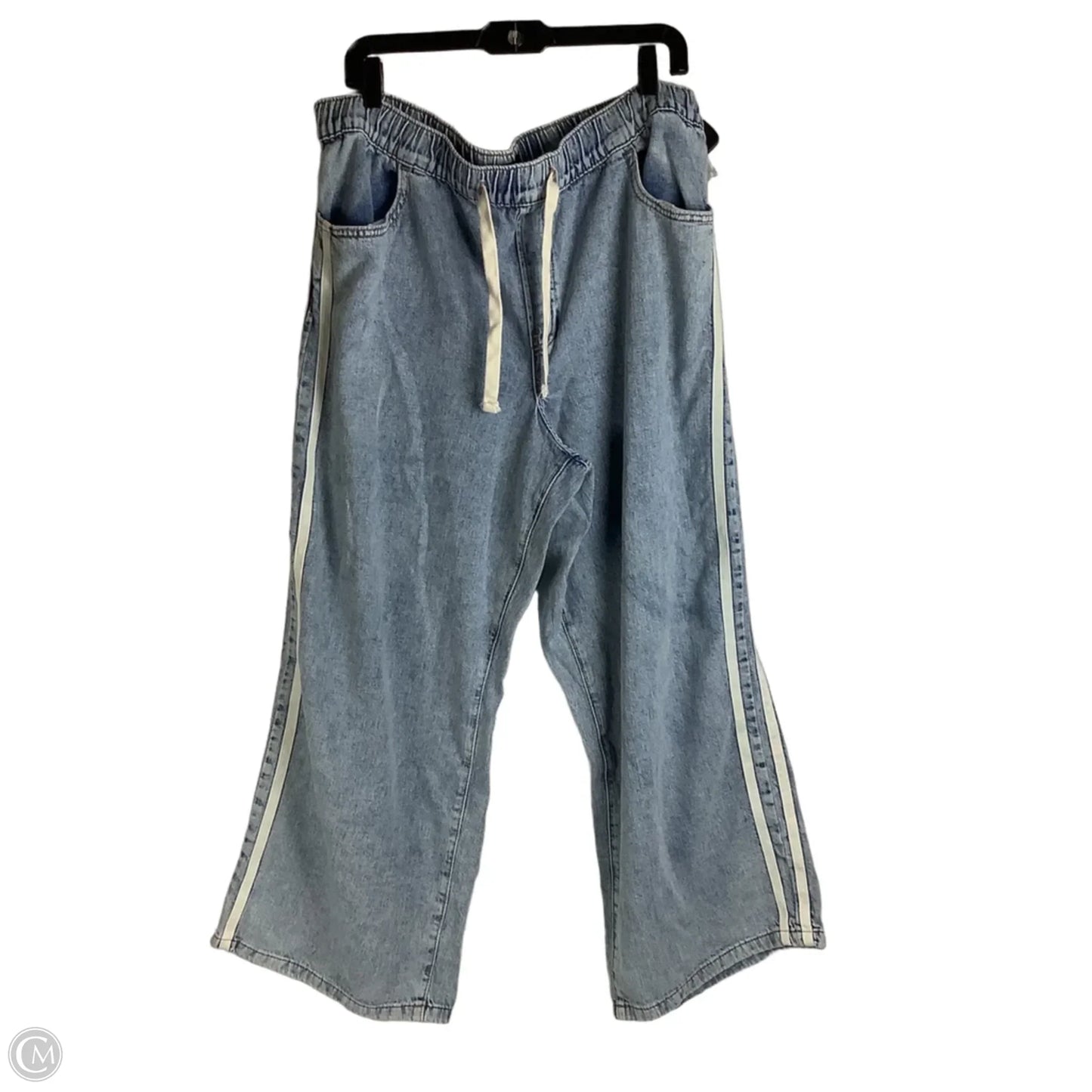 Jeans Wide Leg By Gap In Blue Denim, Size: Xl